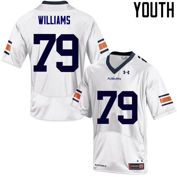 Youth Auburn Tigers #79 Andrew Williams White College Stitched Football Jersey